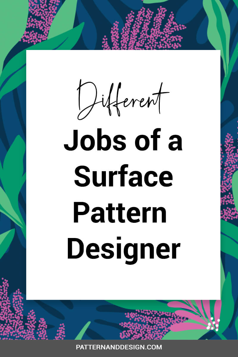 Different jobs of a pattern designer