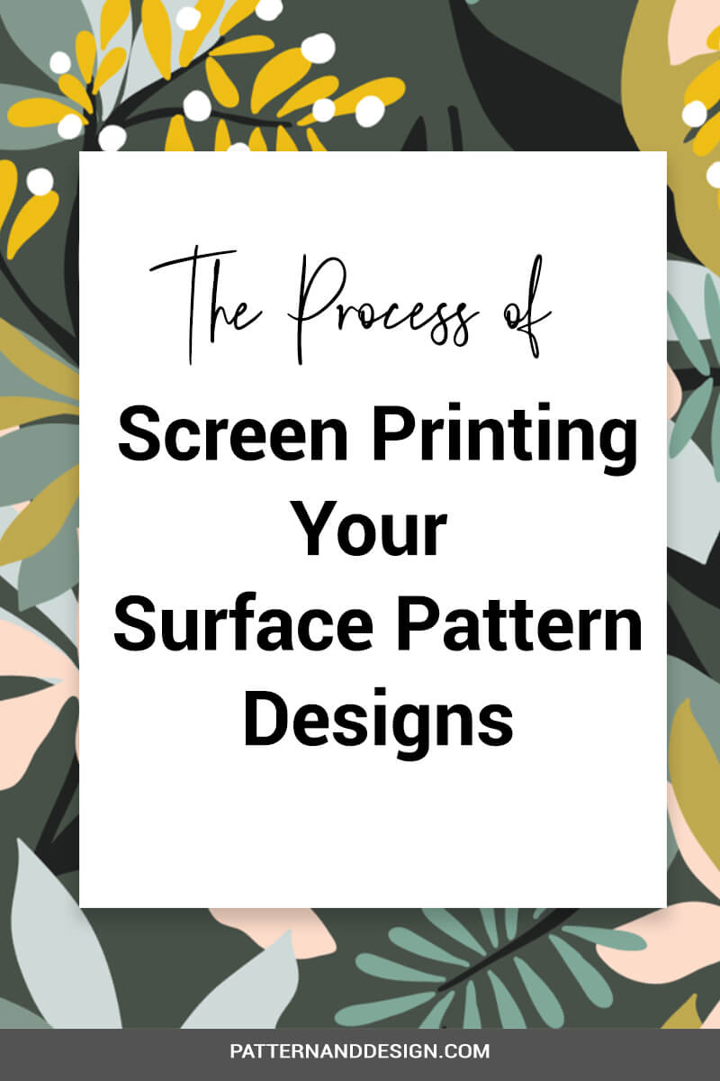 The process of screen printing your designs