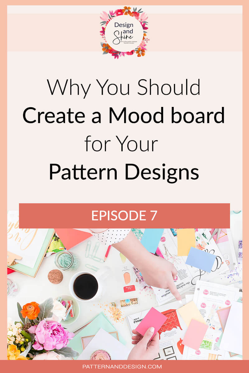 Why you should create a mood board for your pattern designs + table of colours, images