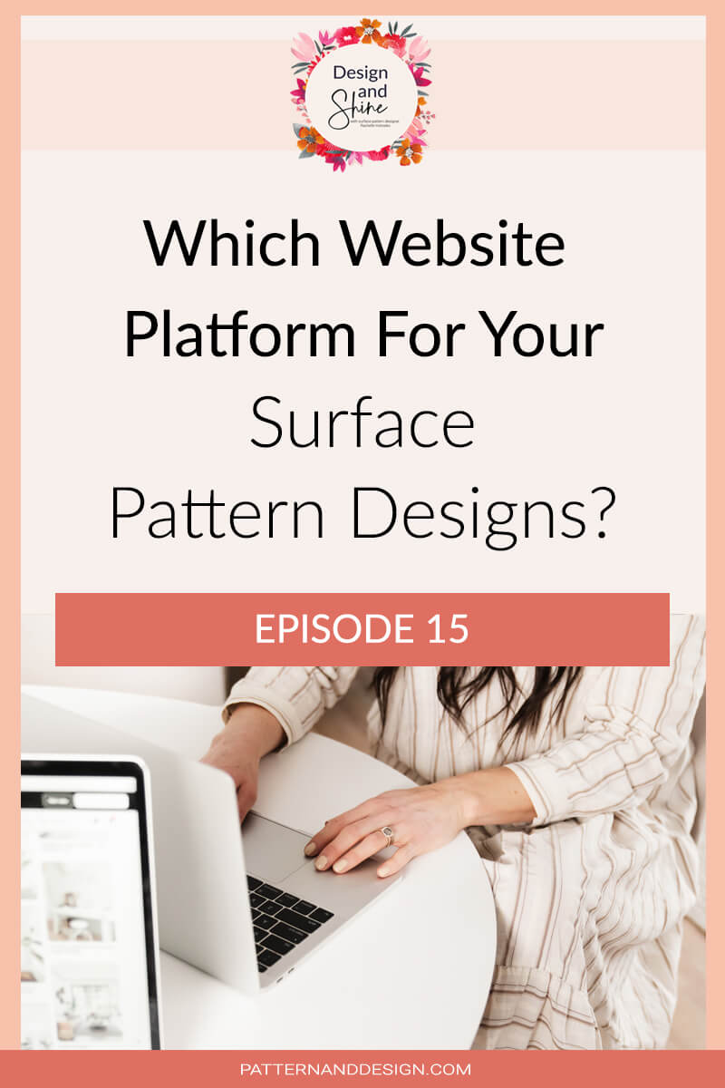 Which website platform for your surface pattern design title plus image of girl on laptop